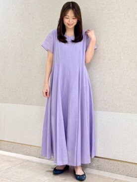 「MK MICHEL KLEIN（エムケーミッシェルクラン）のアイテム（ワンピース）」を使った、MKミッシェルクランさん（レディース・153cm）の夏コーディネート
