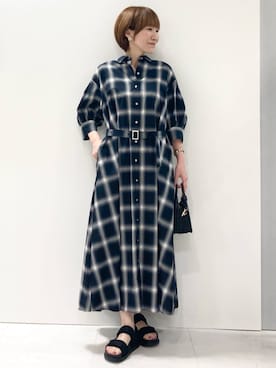 「MK MICHEL KLEIN（エムケーミッシェルクラン）のアイテム」を使った、MKミッシェルクランさん（レディース・157cm）の夏コーディネート