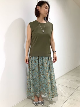 「MK MICHEL KLEIN（エムケーミッシェルクラン）のアイテム」を使った、MKミッシェルクランさん（レディース・151cm）の春コーディネート