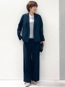 「MK MICHEL KLEIN（エムケーミッシェルクラン）のアイテム」を使った、MKミッシェルクランさん（レディース・157cm）の春コーディネート