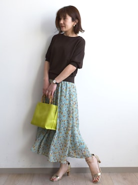 「MK MICHEL KLEIN（エムケーミッシェルクラン）のアイテム」を使った、MKミッシェルクランさん（レディース・163cm）の春コーディネート