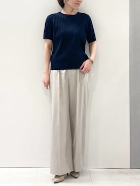 「アイテム（アンサンブル）」を使った、MKミッシェルクランさん（レディース・157cm）の春コーディネート