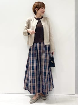 MKミッシェルクランさん（レディース・157cm）の秋コーディネート