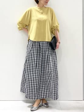 「MK MICHEL KLEIN（エムケーミッシェルクラン）のアイテム」を使った、MKミッシェルクランさん（レディース・157cm）の春コーディネート