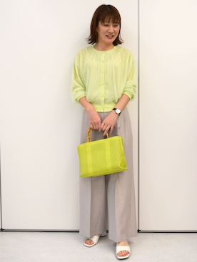 「MK MICHEL KLEIN（エムケーミッシェルクラン）のアイテム」を使った、MKミッシェルクランさん（レディース・163cm）の春コーディネート