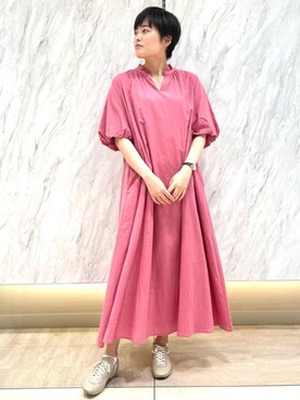 「MK MICHEL KLEIN（エムケーミッシェルクラン）のアイテム（ワンピース）」を使った、MKミッシェルクランさん（レディース・158cm）の春コーディネート