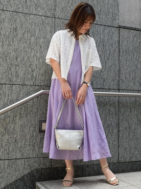 「MK MICHEL KLEIN（エムケーミッシェルクラン）のアイテム（ワンピース）」を使った、MKミッシェルクランさん（レディース・162cm）の夏コーディネート