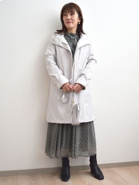 「アイテム（モッズコート）」を使った、MKミッシェルクランさん（レディース・163cm）の秋コーディネート