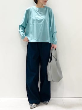 「MK MICHEL KLEIN（エムケーミッシェルクラン）のアイテム」を使った、MKミッシェルクランさん（レディース・157cm）の春コーディネート