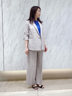 「MK MICHEL KLEIN（エムケーミッシェルクラン）のアイテム」を使った、MKミッシェルクランさん（レディース・168cm）の春コーディネート