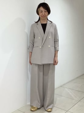 「MK MICHEL KLEIN（エムケーミッシェルクラン）のアイテム」を使った、MKミッシェルクランさん（レディース・158cm）の春コーディネート