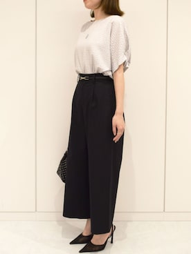 「MK MICHEL KLEIN（エムケーミッシェルクラン）のアイテム」を使った、MKミッシェルクランさん（レディース・157cm）の春コーディネート