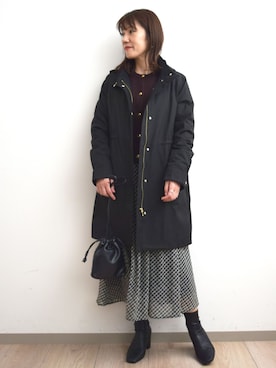 「アイテム（モッズコート）」を使った、MKミッシェルクランさん（レディース・163cm）の秋コーディネート