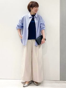 「MK MICHEL KLEIN（エムケーミッシェルクラン）のアイテム」を使った、MKミッシェルクランさん（レディース・157cm）の春コーディネート