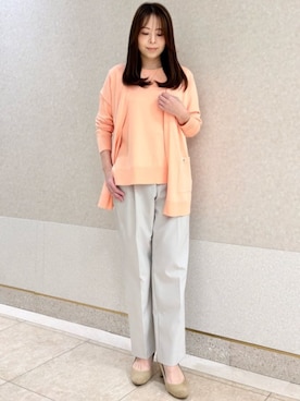 「MK MICHEL KLEIN（エムケーミッシェルクラン）のアイテム」を使った、MKミッシェルクランさん（レディース・153cm）の春コーディネート