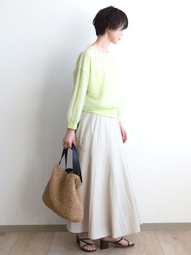 「MK MICHEL KLEIN（エムケーミッシェルクラン）のアイテム」を使った、MKミッシェルクランさん（レディース・156cm）の春コーディネート