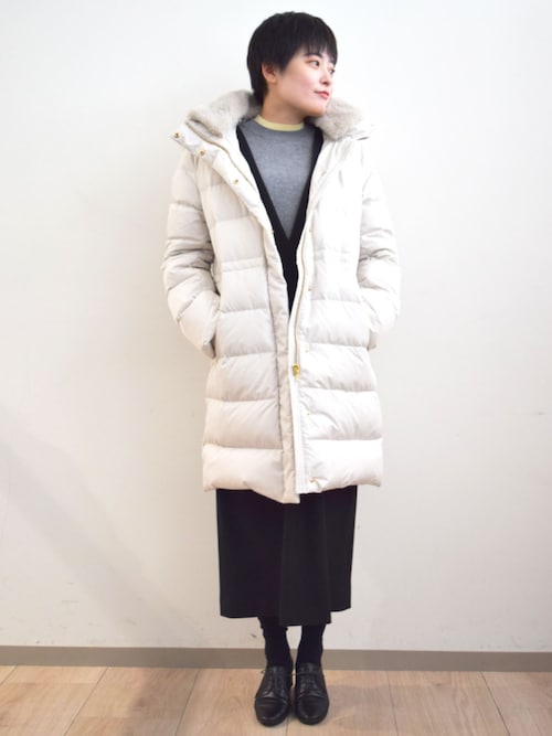 ベーシックタフタ ロングダウンコート/撥水加工（ダウンジャケット