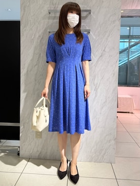 「MK MICHEL KLEIN（エムケーミッシェルクラン）のアイテム（ワンピース）」を使った、MKミッシェルクランさん（レディース・164cm）の春コーディネート