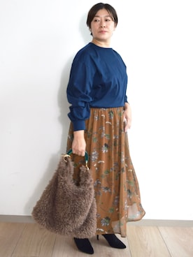 MKミッシェルクランさん(レディース・154cm)の秋コーディネート