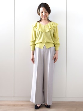 「MK MICHEL KLEIN（エムケーミッシェルクラン）のアイテム」を使った、MKミッシェルクランさん（レディース・158cm）の春コーディネート