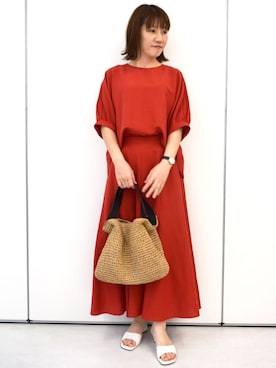 「MK MICHEL KLEIN（エムケーミッシェルクラン）のアイテム」を使った、MKミッシェルクランさん（レディース・163cm）の春コーディネート