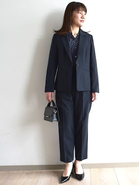 「MK MICHEL KLEIN」｜MKミッシェルクランさん（レディース・163cm）の冬コーディネート