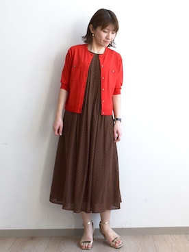 「MK MICHEL KLEIN（エムケーミッシェルクラン）のアイテム」を使った、MKミッシェルクランさん（レディース・163cm）の春コーディネート