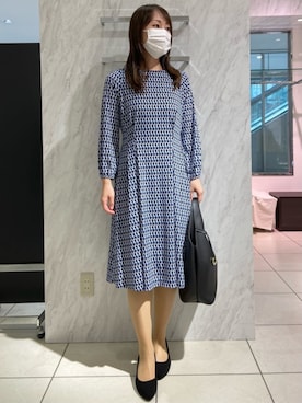 「MK MICHEL KLEIN（エムケーミッシェルクラン）のアイテム（ワンピース）」を使った、MKミッシェルクランさん（レディース・162cm）の夏コーディネート