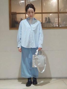 「水色コーデ」｜MKミッシェルクランさん（レディース・158cm）の春コーディネート