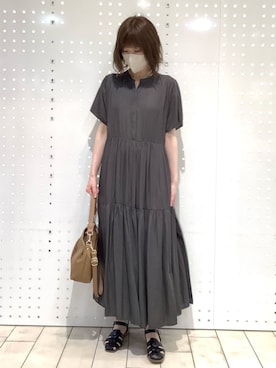 「MK MICHEL KLEIN（エムケーミッシェルクラン）のアイテム（ワンピース）」を使った、MKミッシェルクランさん（レディース・157cm）の夏コーディネート