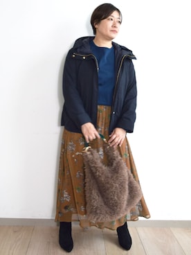 MKミッシェルクランさん(レディース・154cm)の秋コーディネート