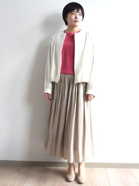「MK MICHEL KLEIN」｜MKミッシェルクランさん（レディース・158cm）の冬コーディネート