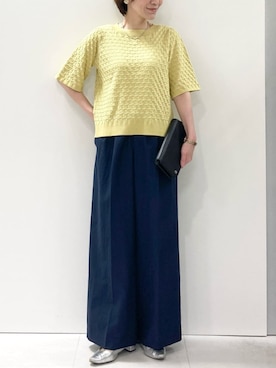 「MK MICHEL KLEIN（エムケーミッシェルクラン）のアイテム」を使った、MKミッシェルクランさん（レディース・157cm）の春コーディネート