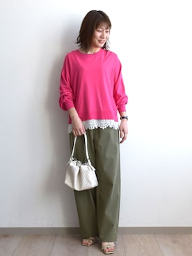 MKミッシェルクランさん（レディース・163cm）の春コーディネート