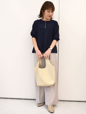 「MK MICHEL KLEIN（エムケーミッシェルクラン）のアイテム」を使った、MKミッシェルクランさん（レディース・163cm）の春コーディネート