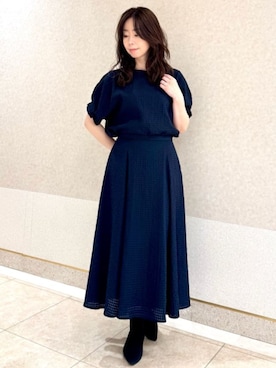 「MK MICHEL KLEIN（エムケーミッシェルクラン）のアイテム」を使った、MKミッシェルクランさん（レディース・157cm）の春コーディネート