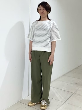 「MK MICHEL KLEIN（エムケーミッシェルクラン）のアイテム」を使った、MKミッシェルクランさん（レディース・158cm）の春コーディネート