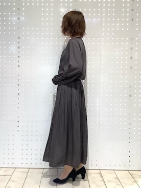 「MK MICHEL KLEIN（エムケーミッシェルクラン）のアイテム」を使った、MKミッシェルクランさん（レディース・157cm）の春コーディネート