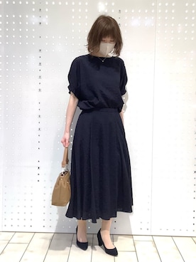 「MK MICHEL KLEIN（エムケーミッシェルクラン）のアイテム」を使った、MKミッシェルクランさん（レディース・157cm）の春コーディネート