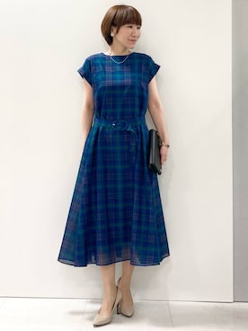 「MK MICHEL KLEIN（エムケーミッシェルクラン）のアイテム（ワンピース）」を使った、MKミッシェルクランさん（レディース・157cm）の春コーディネート