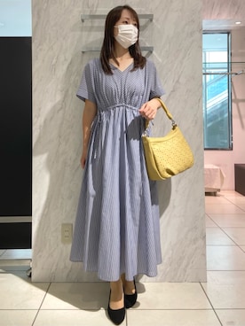 「MK MICHEL KLEIN（エムケーミッシェルクラン）のアイテム（ワンピース）」を使った、MKミッシェルクランさん（レディース・162cm）の夏コーディネート
