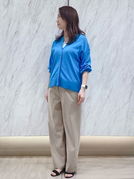 「MK MICHEL KLEIN（エムケーミッシェルクラン）のアイテム」を使った、MKミッシェルクランさん（レディース・168cm）の春コーディネート