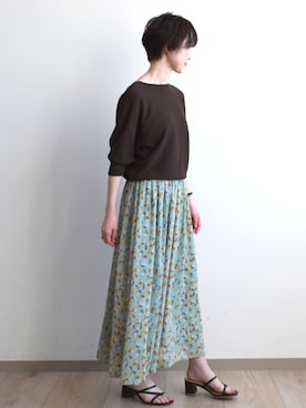 「MK MICHEL KLEIN（エムケーミッシェルクラン）のアイテム」を使った、MKミッシェルクランさん（レディース・156cm）の春コーディネート