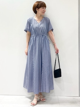 「MK MICHEL KLEIN（エムケーミッシェルクラン）のアイテム（ワンピース）」を使った、MKミッシェルクランさん（レディース・157cm）の夏コーディネート