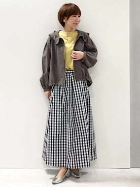 「MK MICHEL KLEIN（エムケーミッシェルクラン）のアイテム」を使った、MKミッシェルクランさん（レディース・157cm）の春コーディネート