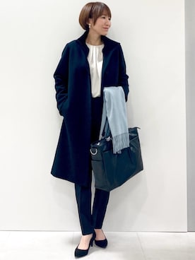 「アイテム（スーツパンツ）」を使った、MKミッシェルクランさん（レディース・157cm）の秋コーディネート