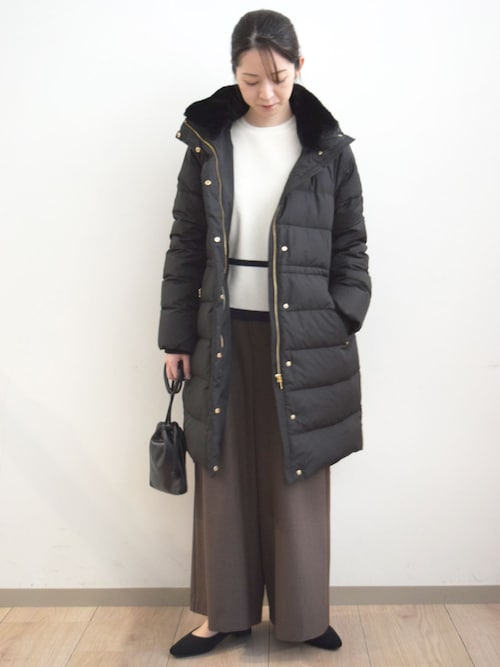 ベーシックタフタ ロングダウンコート/撥水加工（ダウンジャケット