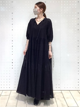 「MK MICHEL KLEIN（エムケーミッシェルクラン）のアイテム（ワンピース）」を使った、MKミッシェルクランさん（レディース・154cm）の夏コーディネート