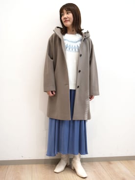 「MK MICHEL KLEIN（エムケーミッシェルクラン）のアイテム（その他アウター）」を使った、MKミッシェルクランさん（レディース・163cm）の秋コーディネート