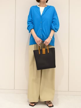 「MK MICHEL KLEIN（エムケーミッシェルクラン）のアイテム」を使った、MKミッシェルクランさん（レディース・166cm）の春コーディネート